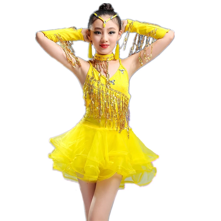 Vizuļi latīņamerikas Deju Kleita Tutu Deju Tērpi Apģērbu par Deju Tango, Salsa Balles Baby Girl Pieaugušo Sieviešu Kostīmu Vestidos