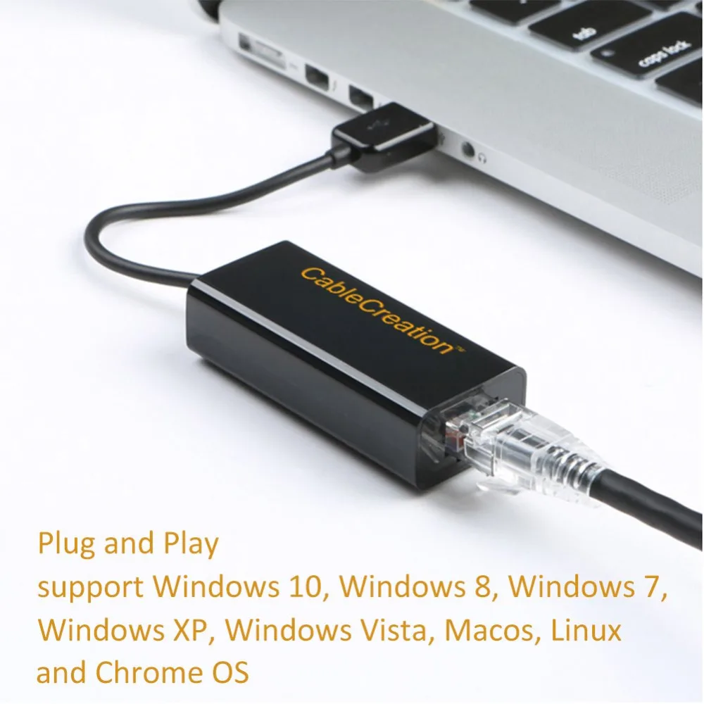 USB Tīkla Adapteri, CableCreation apzeltīts USB 2.0, lai 10/100 Fast RJ45 Ethernet LAN, Tīkla Adapteris, kas ir Saderīgs MacBook