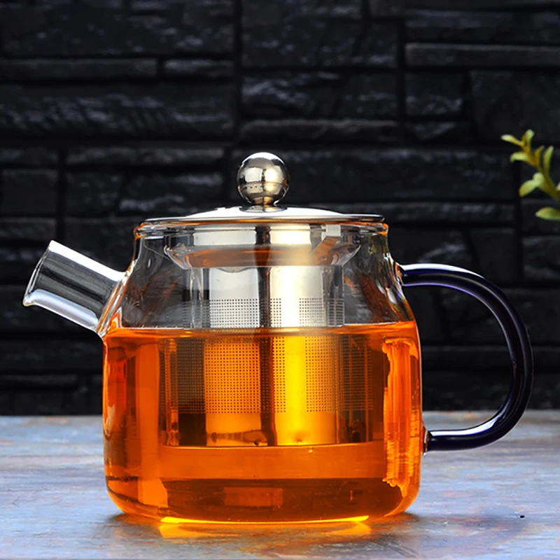 Augstas kvalitātes Stikla Ziedu Tējas Katlā, 450ml,Kafijas TeaCup Tējkanna Tējas Lapu Augu Kafijas Pudele Praktiski pot