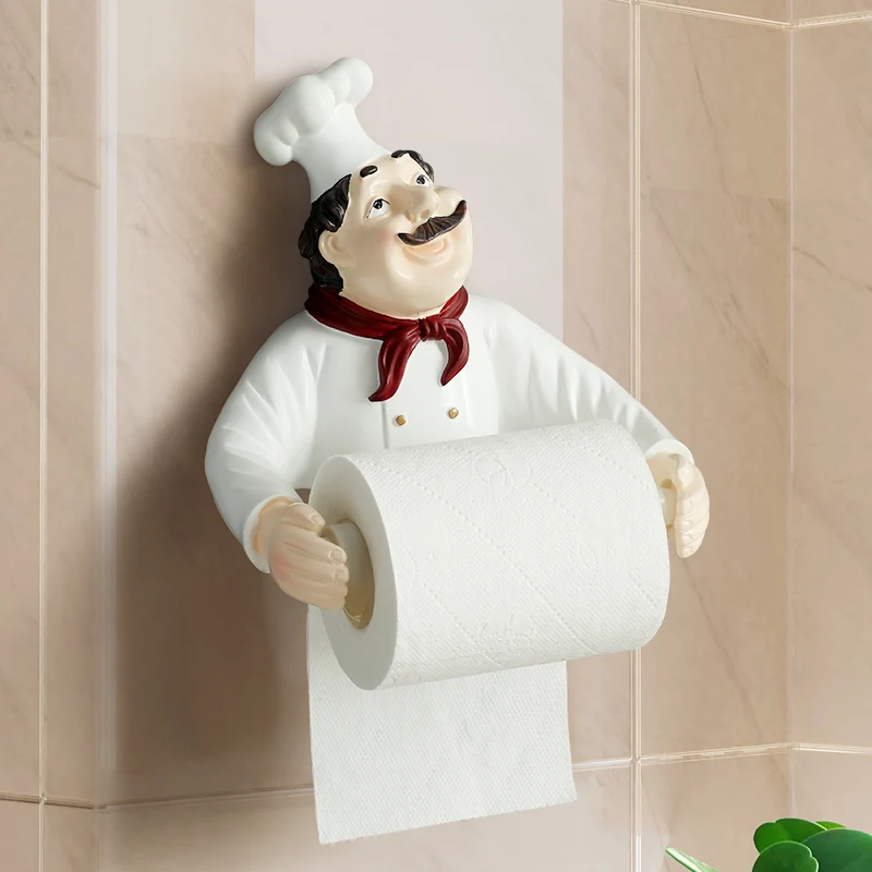 Sveķu šefpavārs wall mount audu turētājs, Virtuve, vannas istaba multifold papīra dvieļu turētājs mājas rotājumi audu turētājs