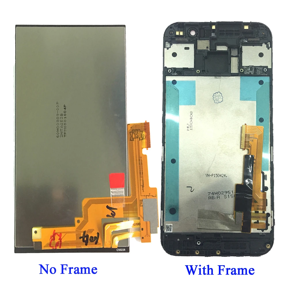 HTC ONE M9 LCD skārienjutīgais Ekrāns ar Rāmi HTC ONE M9 LCD Displejs Digitizer Montāža Rezerves Daļas M9E M9W
