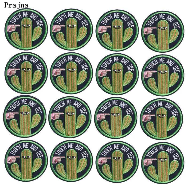 Prajna 10PCS Vairumtirdzniecības Karikatūra Kārta Kaktuss Lēti Izšūti Plāksteri Dzelzs Par Plāksteri Gudrs Nozīmītes Bērniem, Apģērbu, Rotas DIY