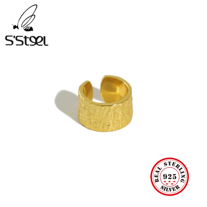 S'STEEL 925 Sterling Sudraba Minimālisma Auskari Sievietēm Kpop Nelegālo Zelta Klipu Par Earings Zilveren Oorbellen Zilver Rotaslietas