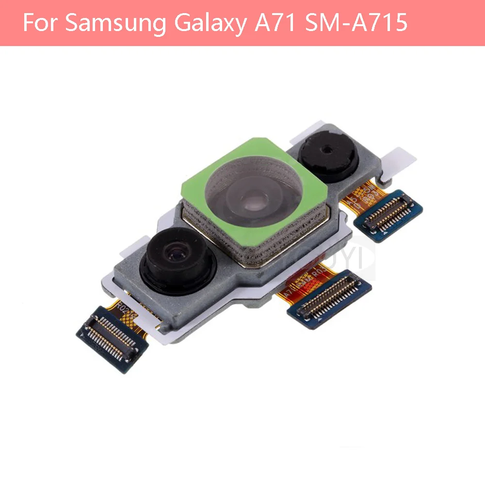 Oriģināls Samsung Galaxy A71 SM-A715 A715F Liels Galvenais Aizmugurējo Atpakaļskata Kamera Modulis Rezerves Daļas