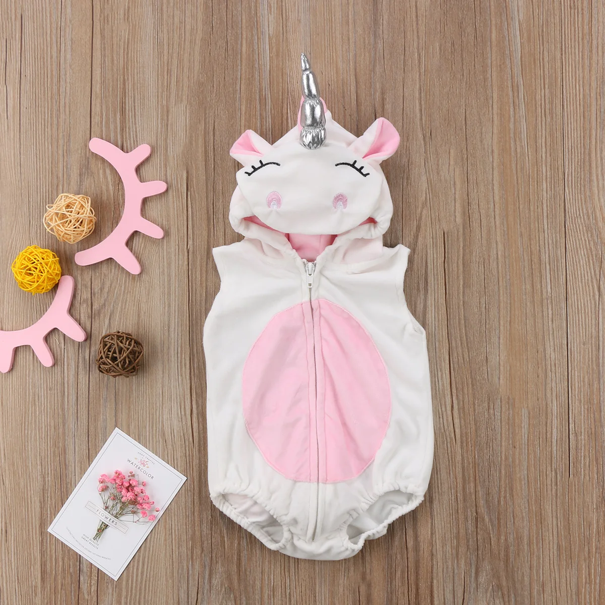 Toddler Jaundzimušo Unicorn Baby Meitenes Vilnas Romper Jumpsuit Džemperis, Apģērbs, Kostīmu