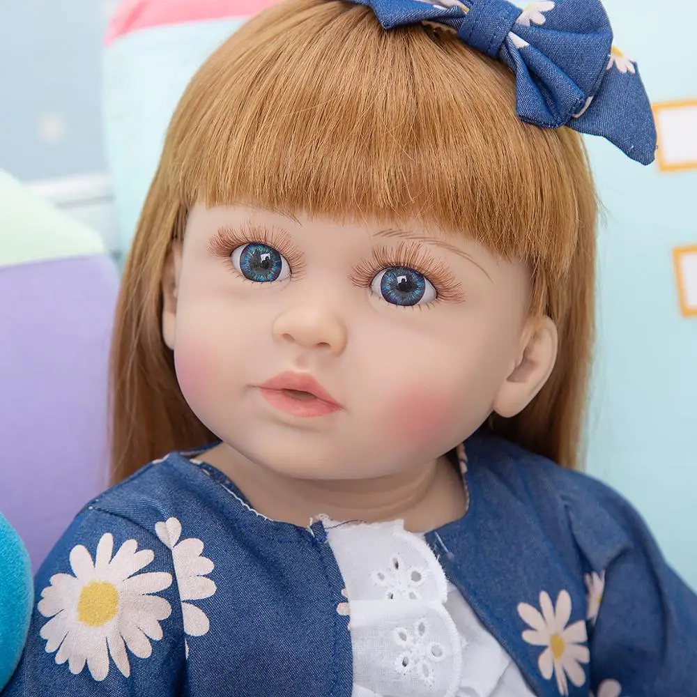 KEIUMI 57CM Atdzimis Bērnu Lelle Pilnībā Silikona Realista Skaisto Princesi Toddler Bebe Lelle Atdzimis Rotaļlieta Bērniem Dzimšanas dienas Dāvana