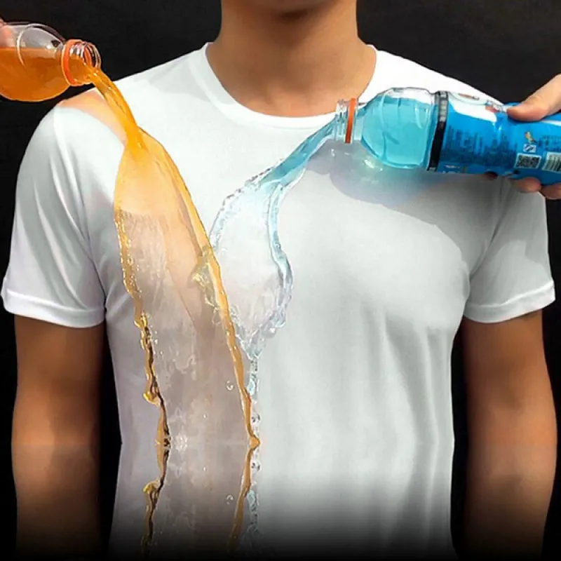 Fitnesa Anti-Netīru Sporta Apģērbu Ūdensizturīgs T-Krekls Hidrofobās Stainproof Krekls Ātri Sausas Top Antifolding Īsām Piedurknēm T-Krekls