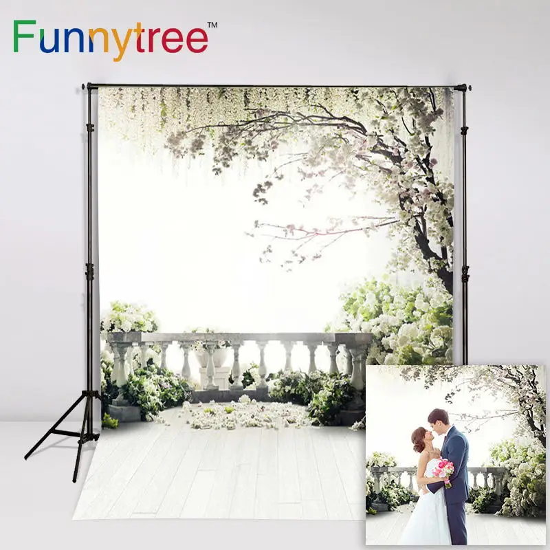 Funnytree Ziedi Foto Fona koku dārzs, bēniņi kāzu Fotogrāfijas backdrops Studio mariage Fotogrāfijas photocall photophone