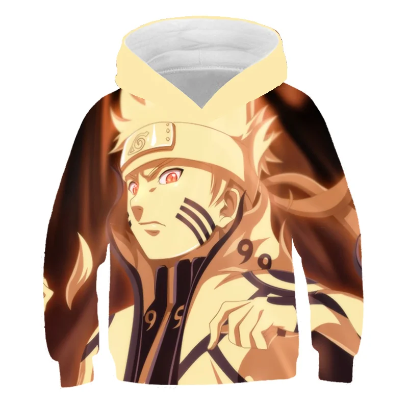 Hoodies Naruto Anime 3D Iespiesti sporta Krekls Bērnu Modes Zēns, Meitene Bērniem Pulovers Kapuci Streetwear Ikdienas Jaka 4-14years