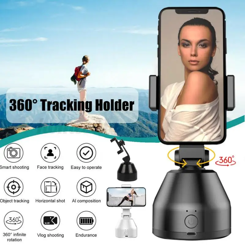 Auto Smart Fotografēšanas Selfie Stick 360° Objektu Izsekošanas Turētājs All-in-one Rotācijas Seju noteikšana Kamera AI Gimbal Tālruņa Turētājs