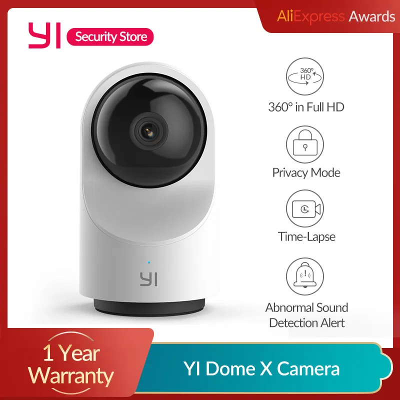 YI Dome Kamera X 1080P Drošības IP Cam FHD WIFI AI Balstīta 2-way Audio Cilvēku/Pet Atklāšanas Nakts Redzamības SD atmiņas Kartes Slots/YI Mākonis