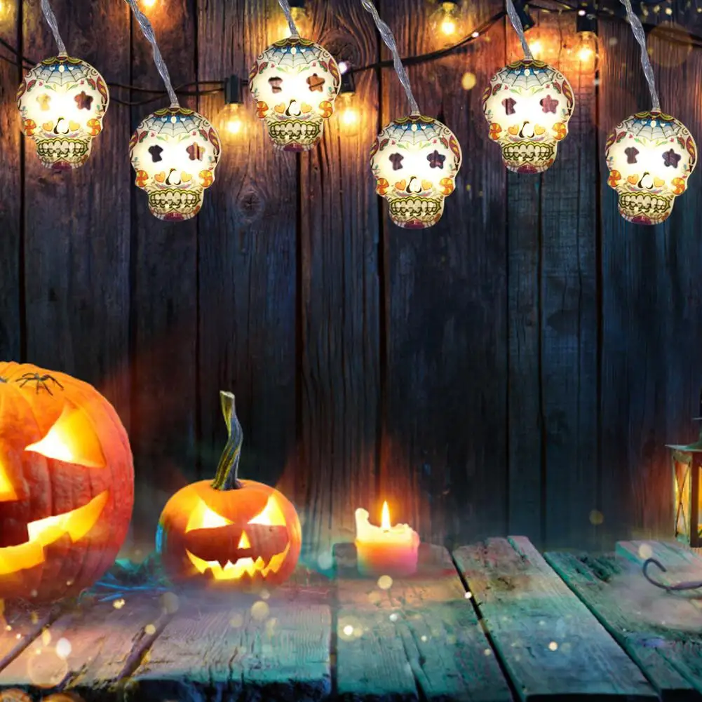 Halloween Stīgu Gaismas Izturīgs Enerģijas Taupīšanas LED Tēma Partijas Apdare Gaismas Stīgu Karājas Siltu Gaismu Plastmasas Lampas