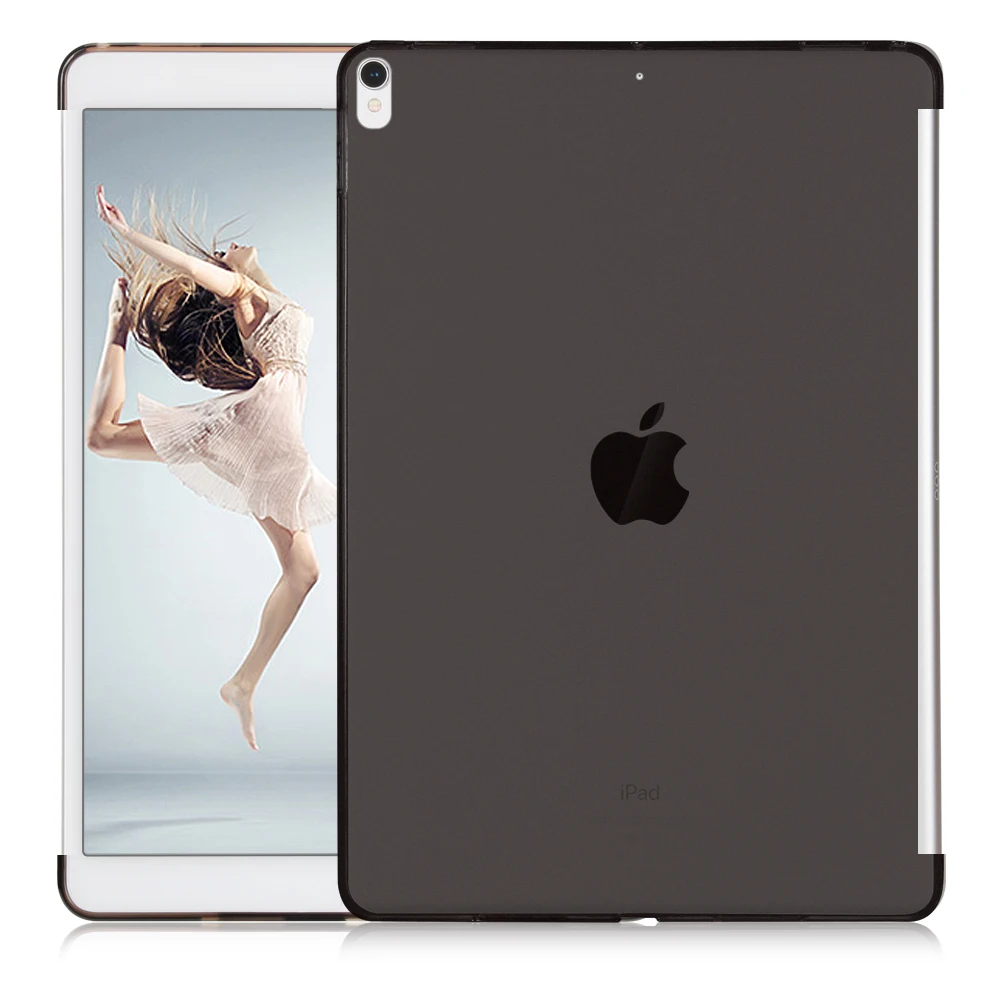 SUREHIN vāks Apple iPad pro 10.5 tastatūras gadījumā collu mīksta, elastīga, TPU silikona atpakaļ pārredzamu smart cover partneri lietā