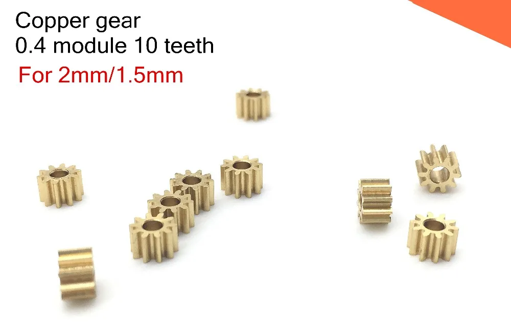 10PCS 0,4 M 10T vara rīku 0.4 modulis 10 zobi 2mm 1,5 mm