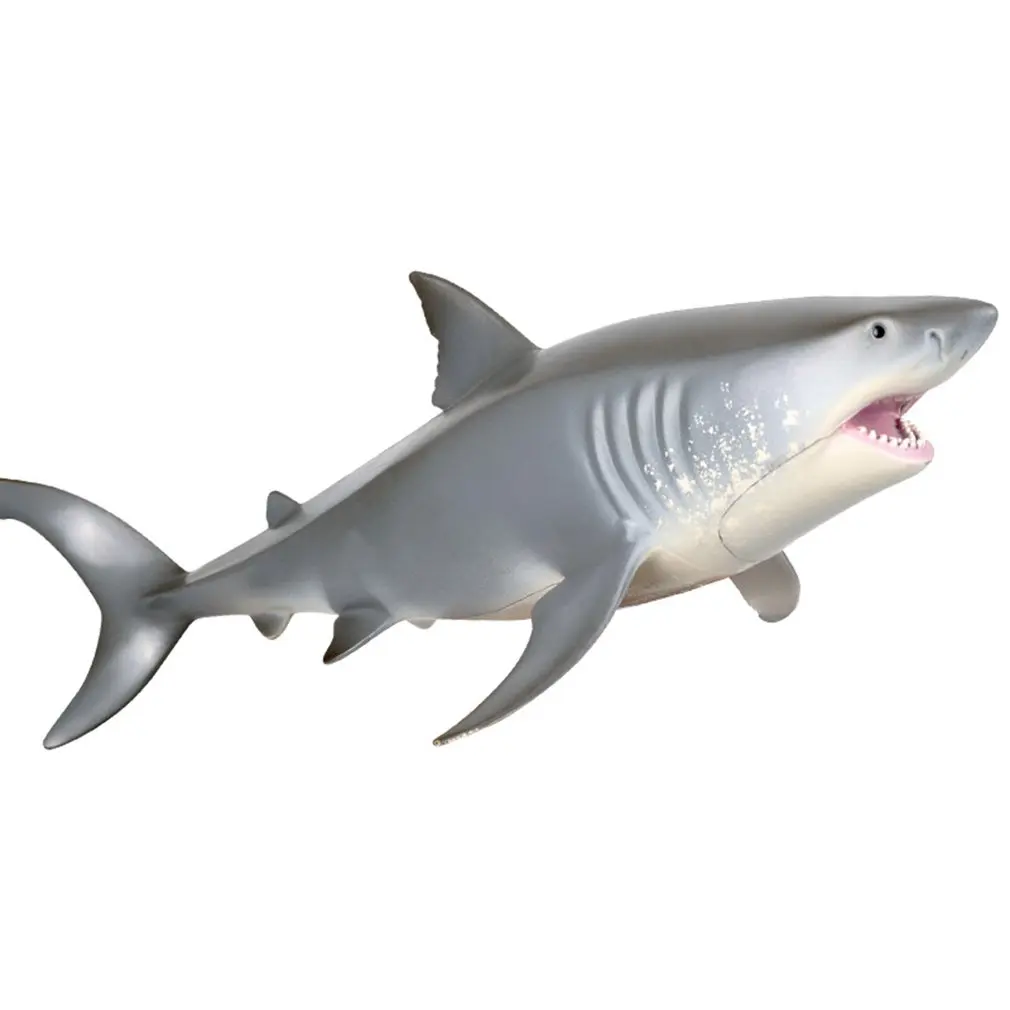 Okeāna Simulācijas Rotaļu Rotājumu Jūras Dzīvnieku Lielās Baltās Haizivis, Zemūdens Pasaules Reālistisku Stilu, Plastmasas Rotaļlieta Bērniem