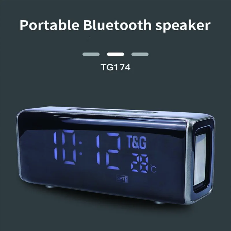 Bezvadu skaņas kolonnas TG174 modinātājs funkciju Bluetooth skaļruni darbvirsmas subwoofer, mūzikas atskaņotājs, FM centrs
