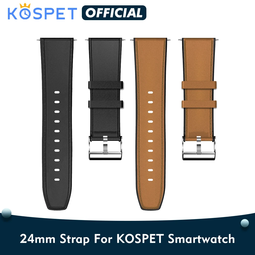 KOSPET Vadītājs slāni pātagot Silīcija Nerūsējošā wtach siksna 24mm smartwatch band siksnu KOSPET Smartwatch Tālruni