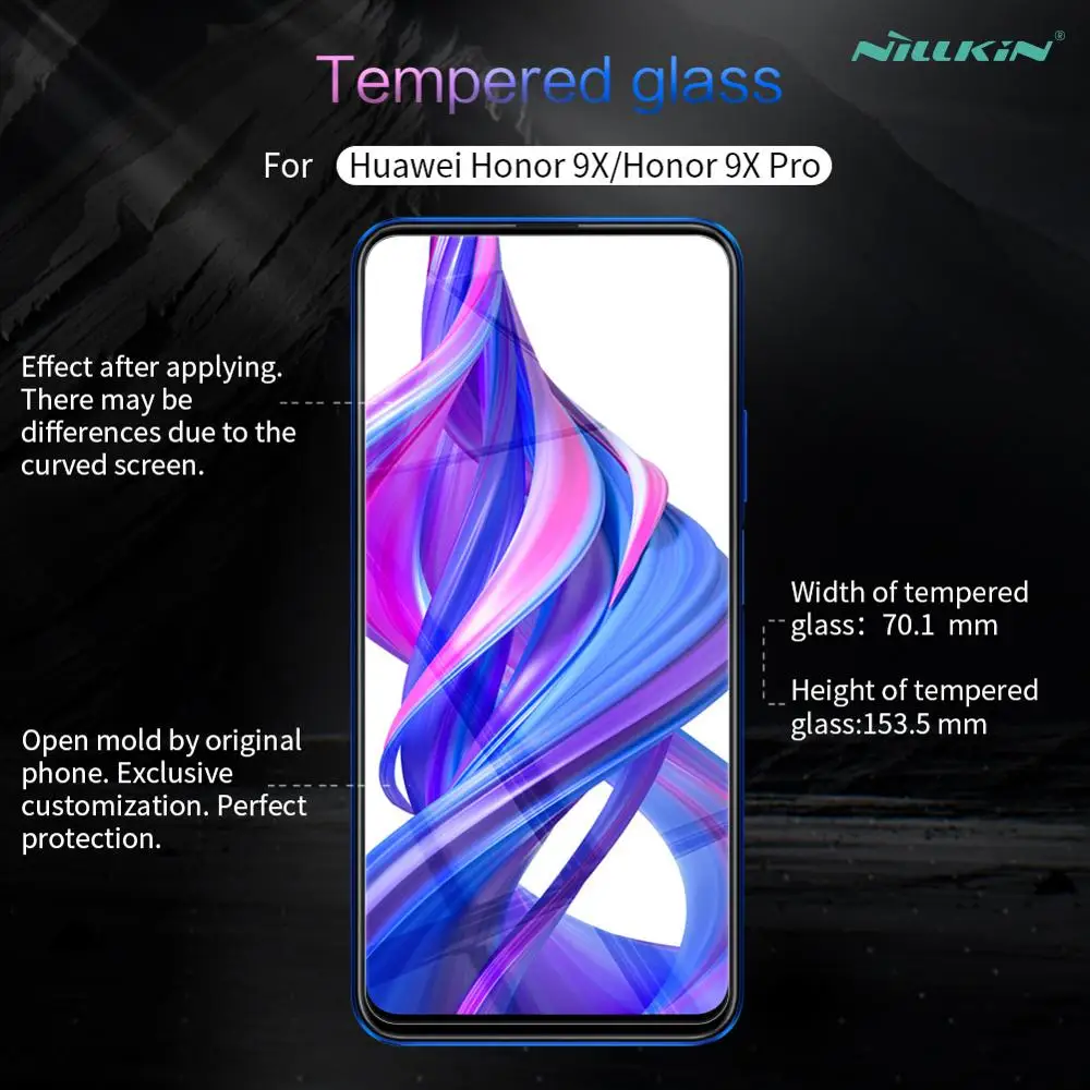 Huawei Honor 9X Pro Stikla Nillkin H+PRO 2.5 D Ultra-Plānas Rūdīta Stikla Ekrāna Aizsargs Huawei Honor 9X Pro Nilkin HD Stikla