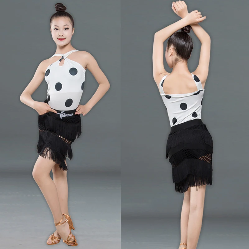 Modes latīņamerikas Deju Tērps Meitenēm Vilnis Punktu latīņu Konkurences Kleitas, Skatuves Tērpu Balles Deju apģērbi Tango Kostīmu BL4105