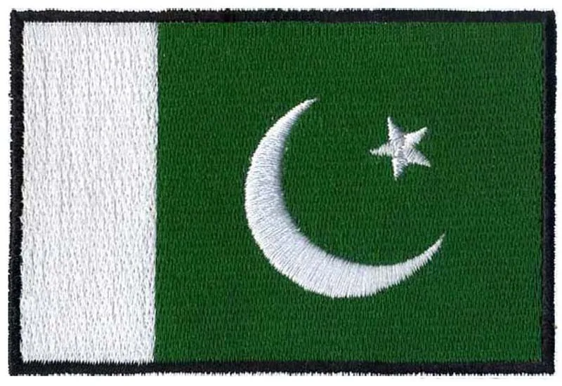 Pakistāna dzelzi uz izšūšana karogu plāksterus logos 3