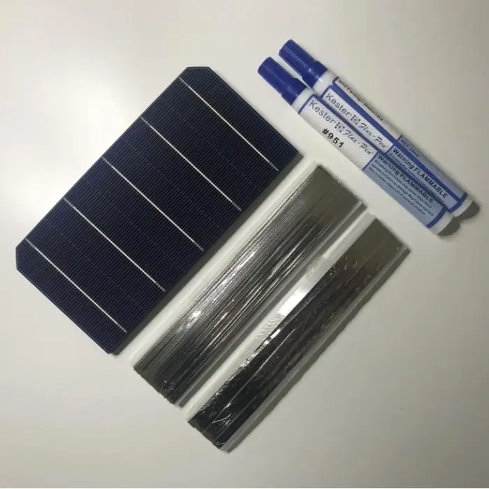 ALLMEJORES DIY 12V 100W saules paneļu komplekti Monokristālu saules baterijas 40pcs/Partija ar pietiekami tabbing vadu un busbar + flux pen