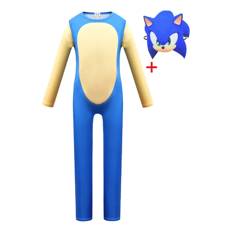 Jauns Sonic Ezis Leotard Cosplay Kostīmu Bērnu Spēle Kvēlojošs Masku Halloween Kostīmu Leotards Zēni un Meitenes