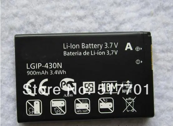 ALLCCX akumulatora LGIP-430N par LG GS290 T310 T300 T320 TB260 TM300 ar labas kvalitātes labākās cenas