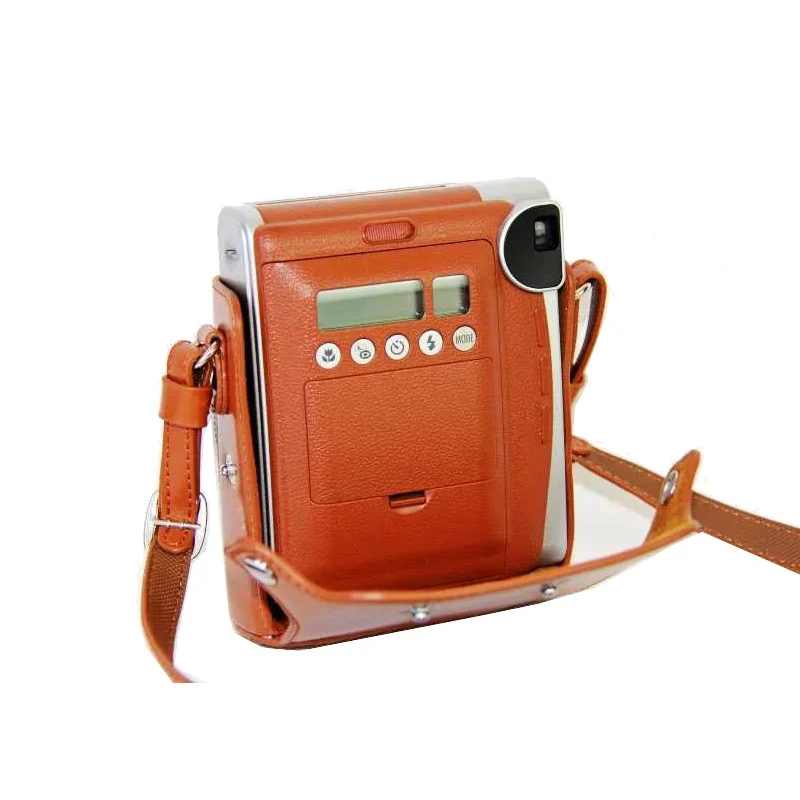 Augstas kvalitātes PU Ādas Gadījumā iestatiet kameras soma Fuji Fujififilm Instax Mini 90 mini90 Polaroid fotoaparātu segtu Ar Siksnu