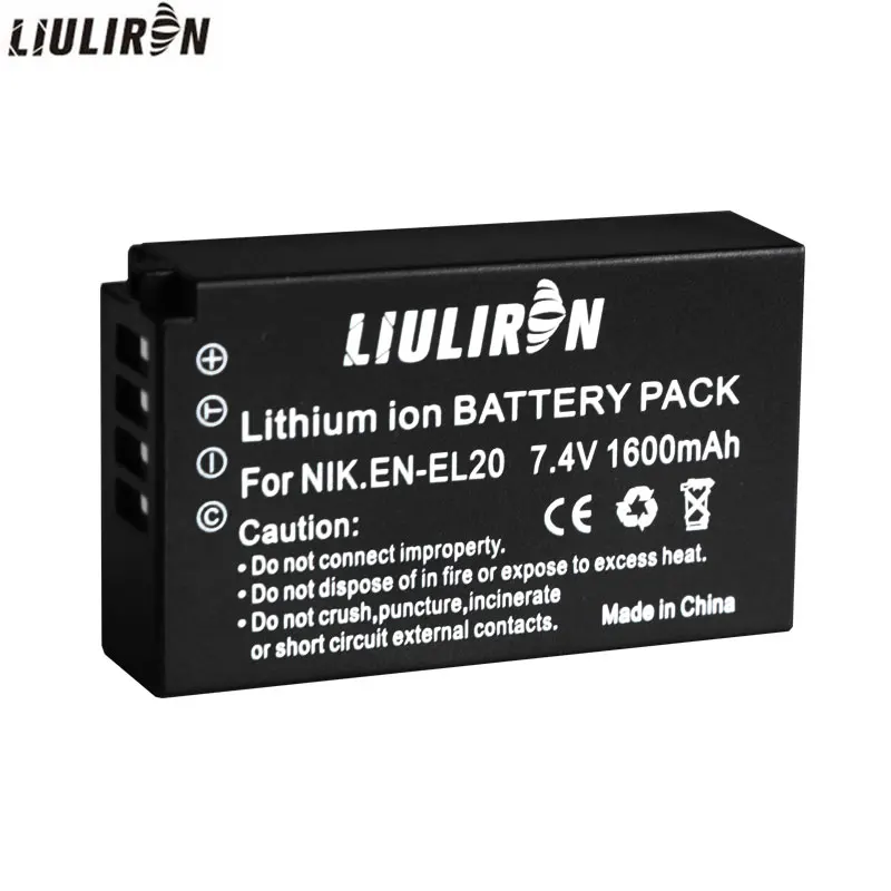 2gab baterie 1600mAh EN-EL20 LV-EL20a LV EL20 EL20a Akumulators + LCD Dual USB Lādētājs NIKON 1 J1 J2 J3 S1 Kameru Baterijas