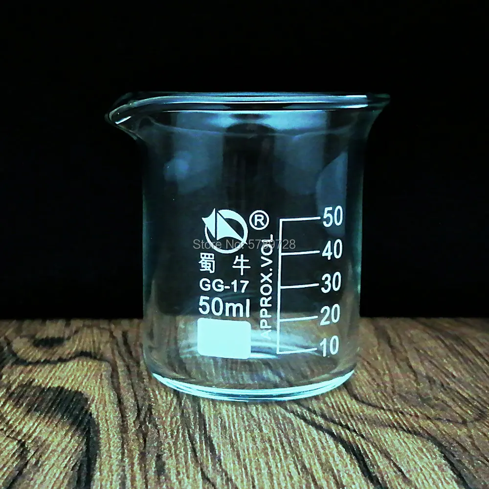 2gab Stikla Vārglāzē Uzstādīt 25/50 ml Borsilikāta Stikla Ķīmijas Laboratorijas Mērīšanas Kausa Stikla Skolas Mācību Laboratorijas Stikla Vārglāzē Komplekts
