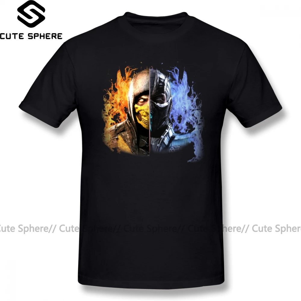 Sub Zero T Krekls Mortal Kombat X T-Krekls Smieklīgi XXX Tee Krekls ar Īsām Piedurknēm Kokvilnas Gadījuma Grafiskais Vīriešu T