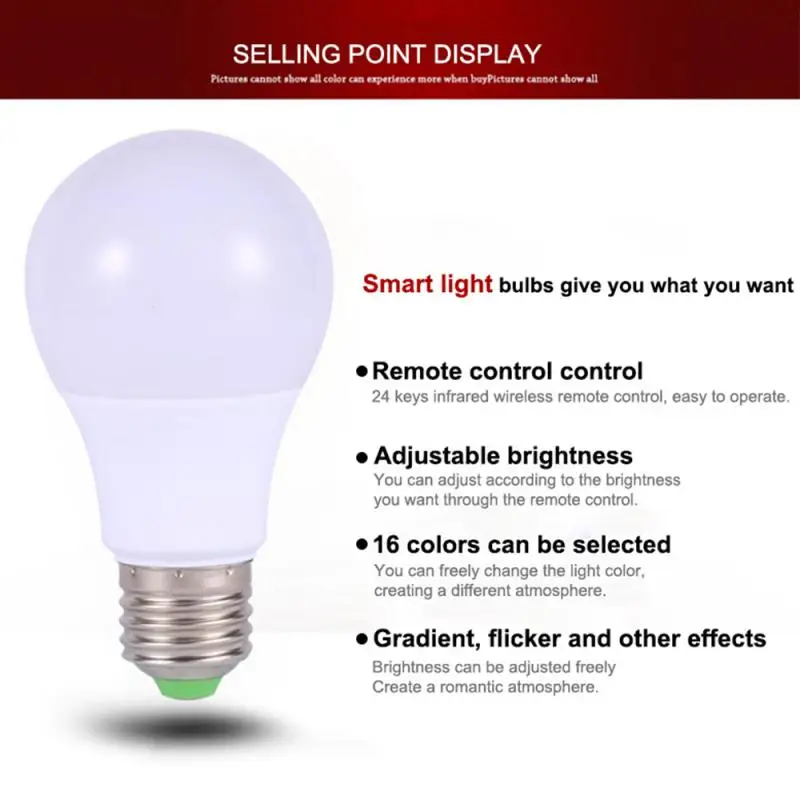 LED Lampas ar RGB LED Spuldze E27 RGBW Aptumšojami Ampoule LED Smart Gaismas Mājās Svētku Dekorēšana Ar Tālvadības pulti, LED Spuldzes