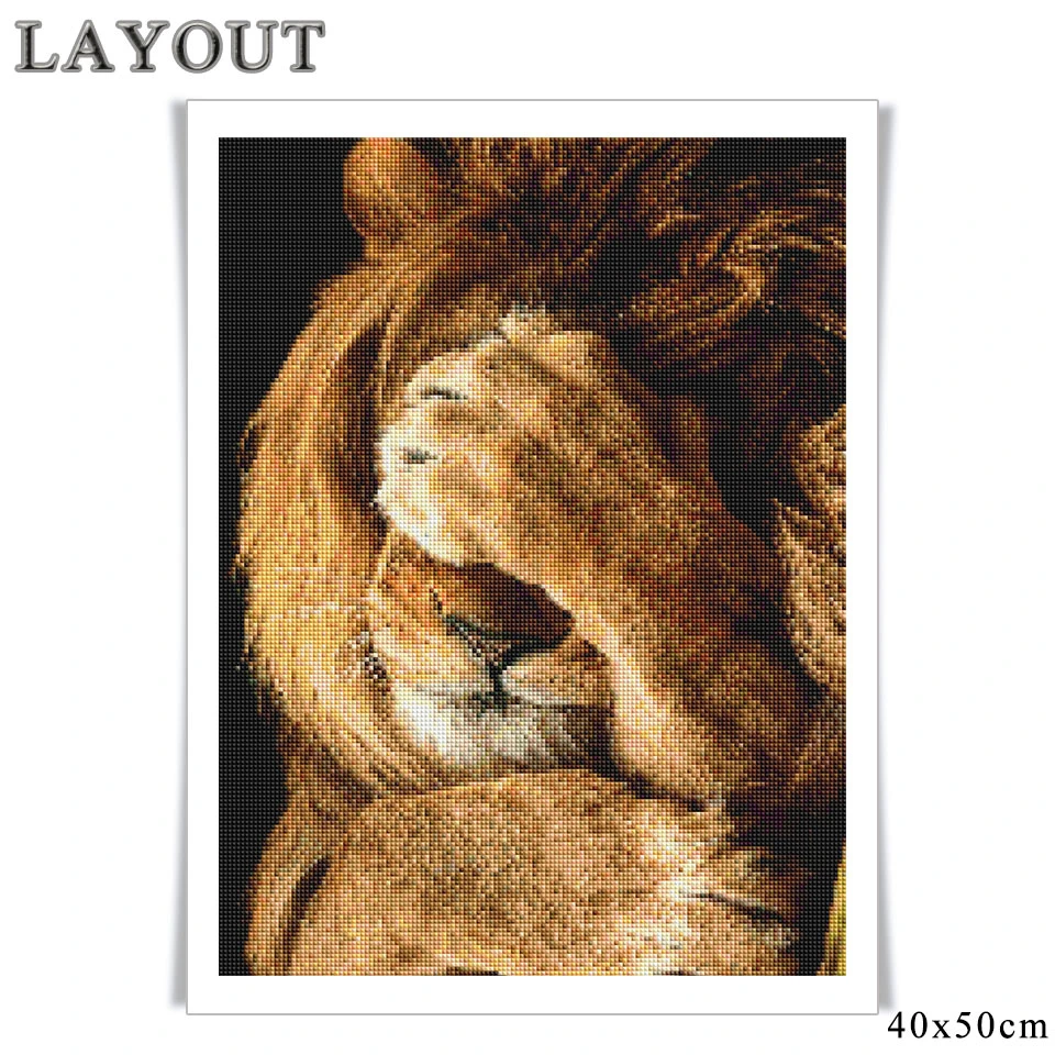 AZQSD Dimanta Krāsošana 5d Lauva Dimanta Izšuvumi Dzīvnieku Attēlu Rhinestones Mājas Dekoru Cross Stitch Rokdarbi Dāvanu