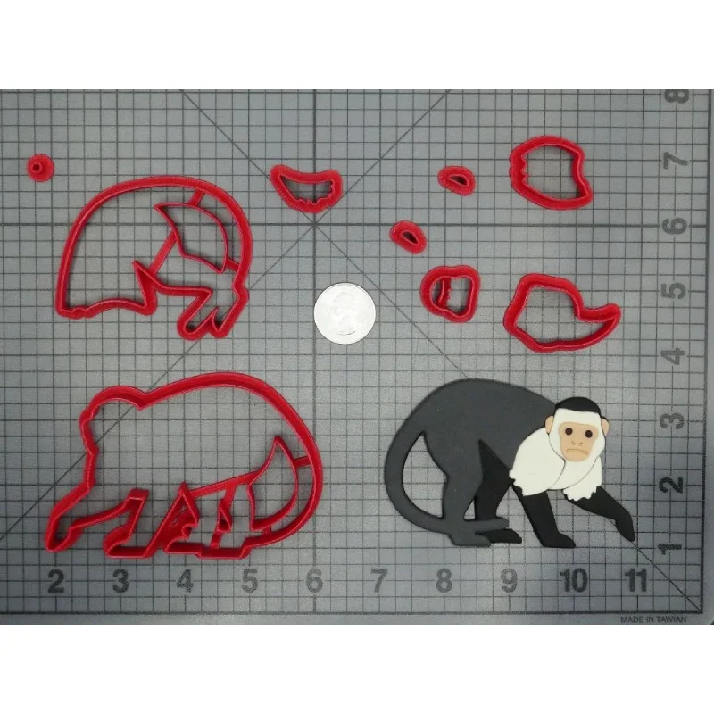 Sweent sirds mērkaķis formas pomādes sīkdatni griezēji Capuchin mērkaķis siluets cepumu rīki 3D iespiesti sīkfailu zīmogs