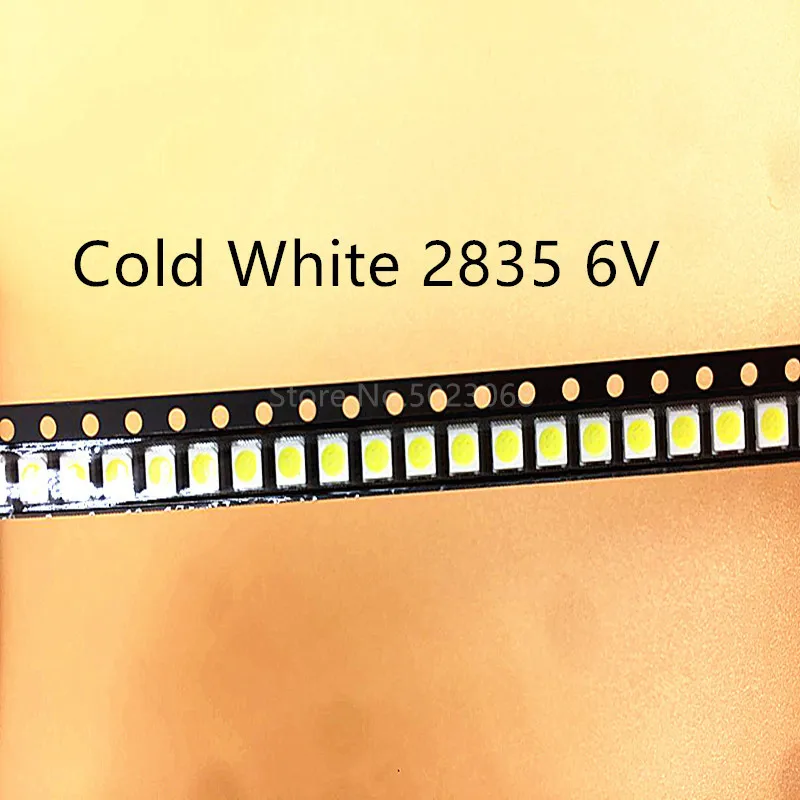 200pcs Sākotnējā JUFEI SMD LED Lampas, Krelles 2835 3528 6V Auksti Balta TV Apgaismojums Pieteikumu Lampu Krelles Lēcu, LCD, Apgaismojums Led