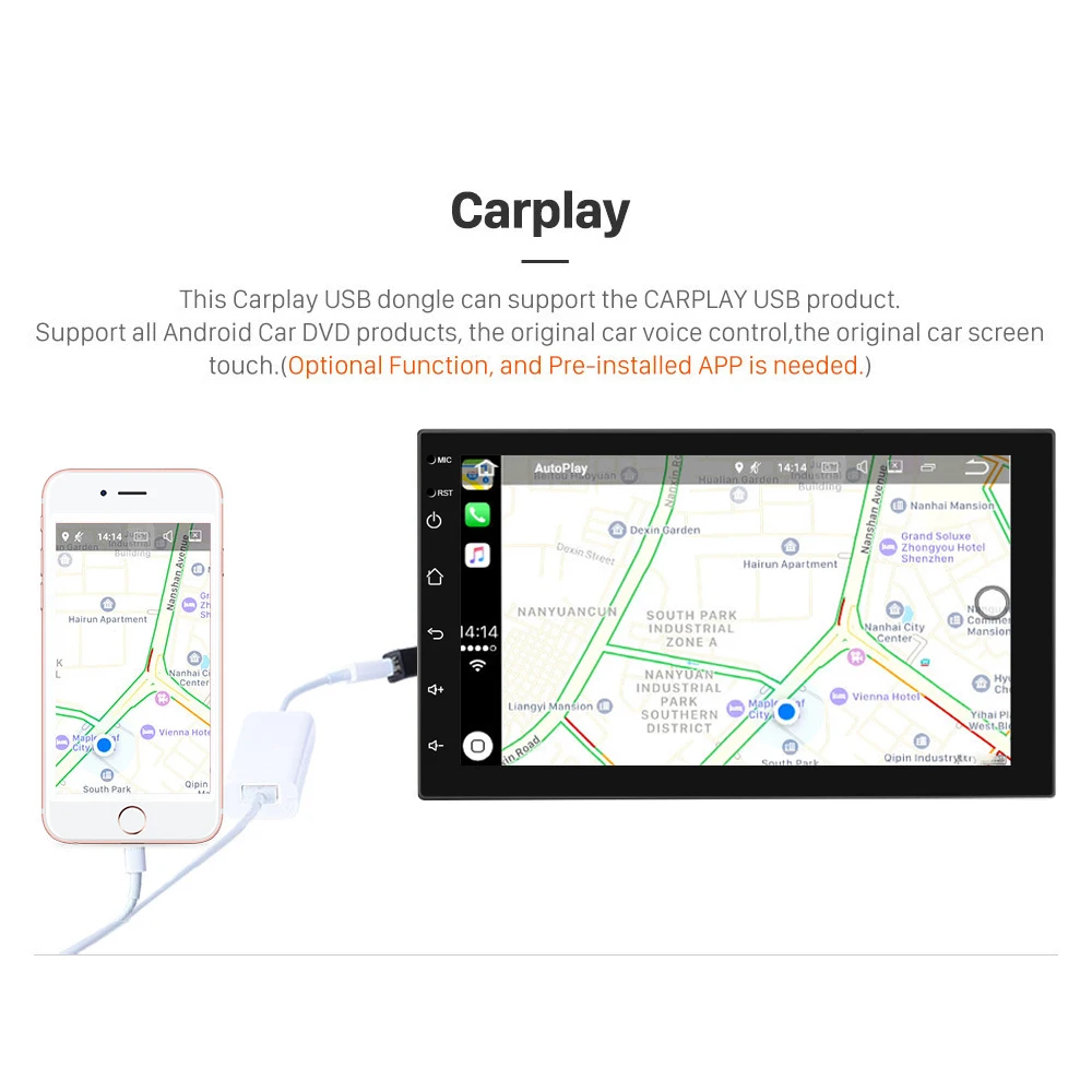 AMPrime 2 Din Radio Android, GPS Auto Stereo Radio 7