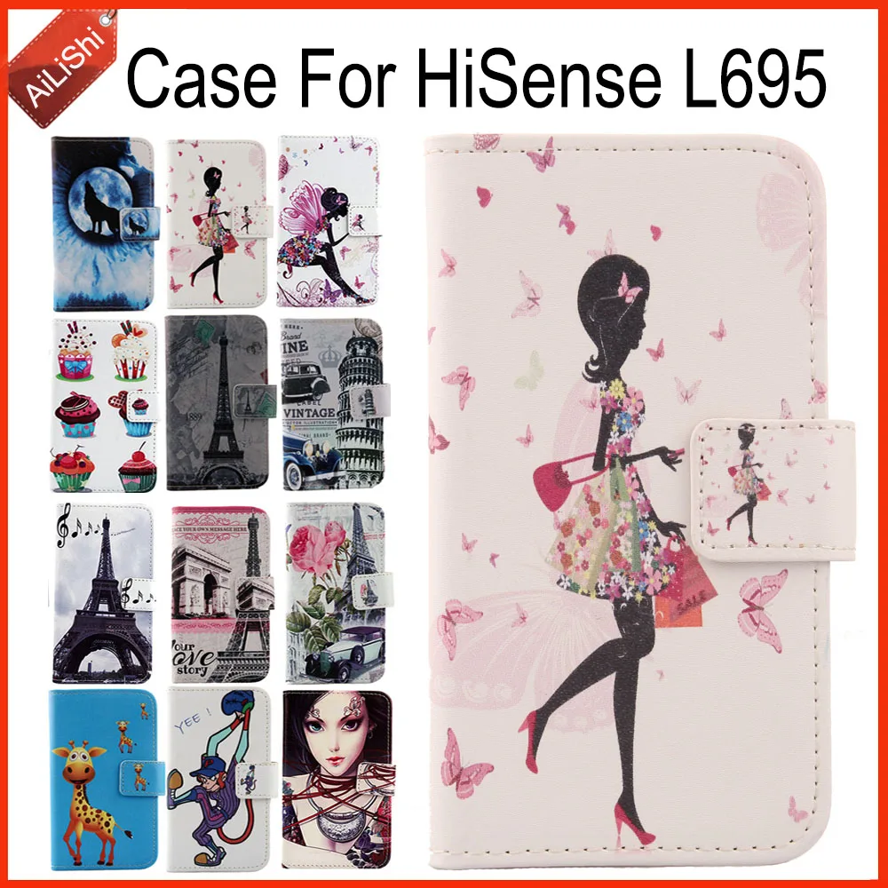 AiLiShi Factory Direct! Gadījumā, HiSense L695 Luksusa Flip Krāsotas Ādas Gadījumā Ekskluzīvas Speciālu Vāciņu Ādas+Izsekošana