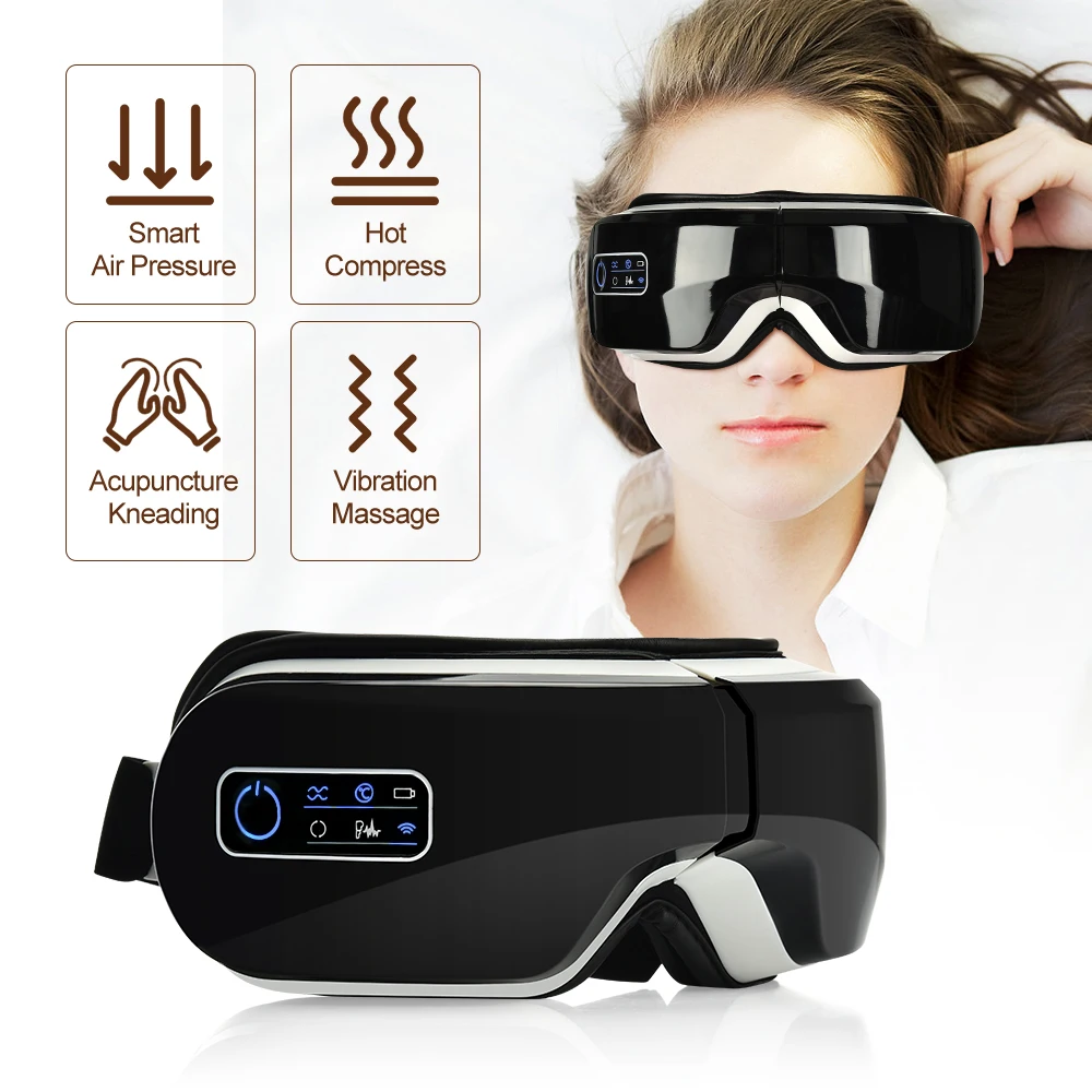 Smart Electric Eye Massager Gaisa Spiediena Karstā Komprese Masāžas Brilles Vibrācijas Acīm Masāža Kopšanas Ierīces Nogurušas Acis