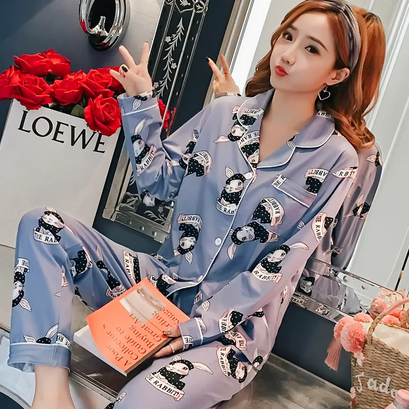 2020 Jaciņa Ar Garām Piedurknēm Sieviešu Pidžamas Jaunu Produktu Gudrs Korejas Homewear Komplekts