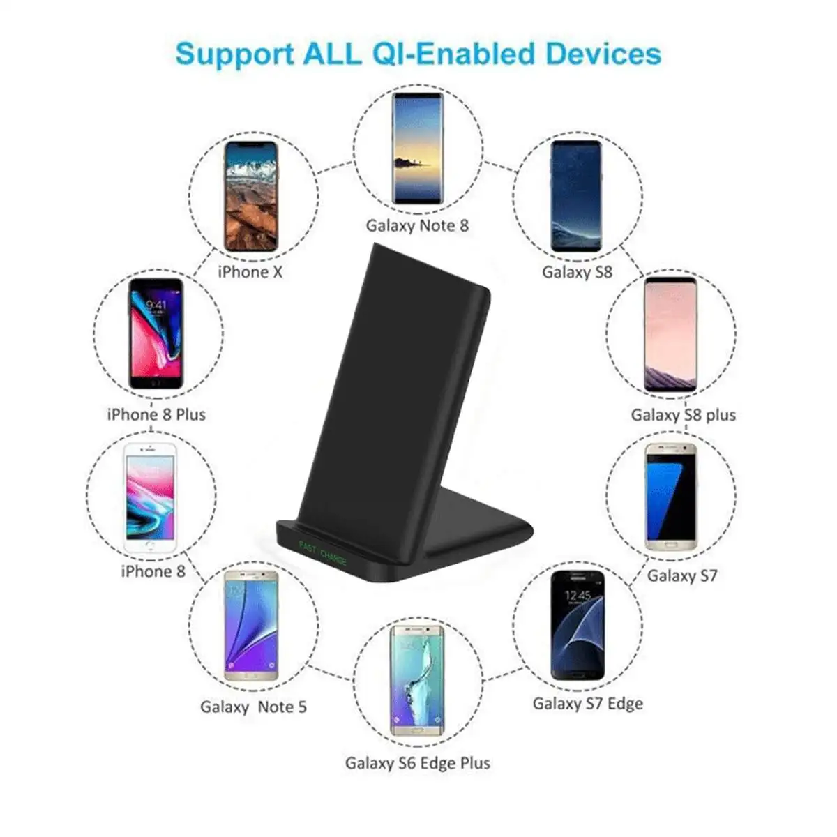 20W Dubultā spole Qi Ātru Bezvadu Lādētājs iPhone 11 X XS MAX XR Ātri Uzlādēt Bezvadu Lādētāju Spilventiņu Samsung/Huawei/Xiaomi