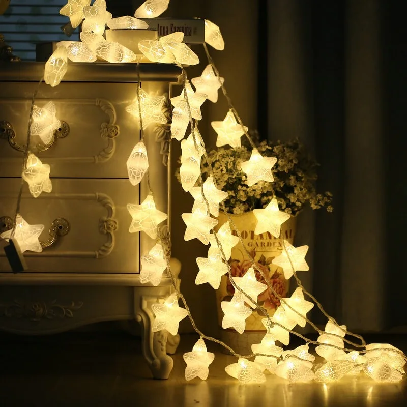 3M Kreka Zvaigžņu String Apgaismojums LED Meiteņu Guļamistabā pie Sienas Karājas fons Apdares Gaismas Kāzas, Dzimšanas dienas svinības Dekoratīvās Lampas