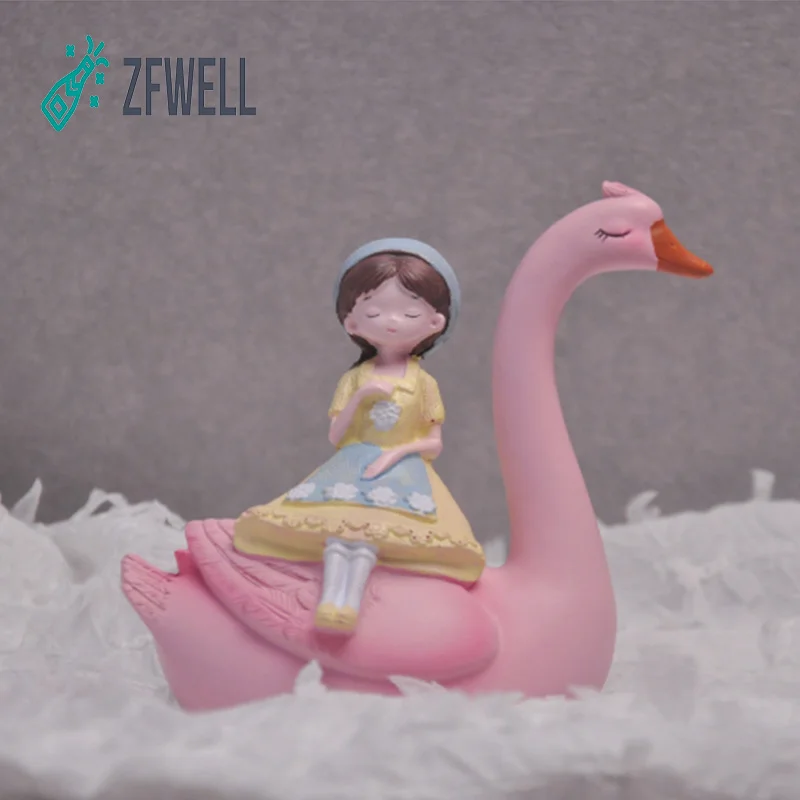ZFWELL Rozā Flamingo Gulbis Torte, Kāzu Dekorēšana Deserta Galda Dekorēšana Kāzas, Dzimšanas dienas svinības Nelielu Dāvanu, Decoration75