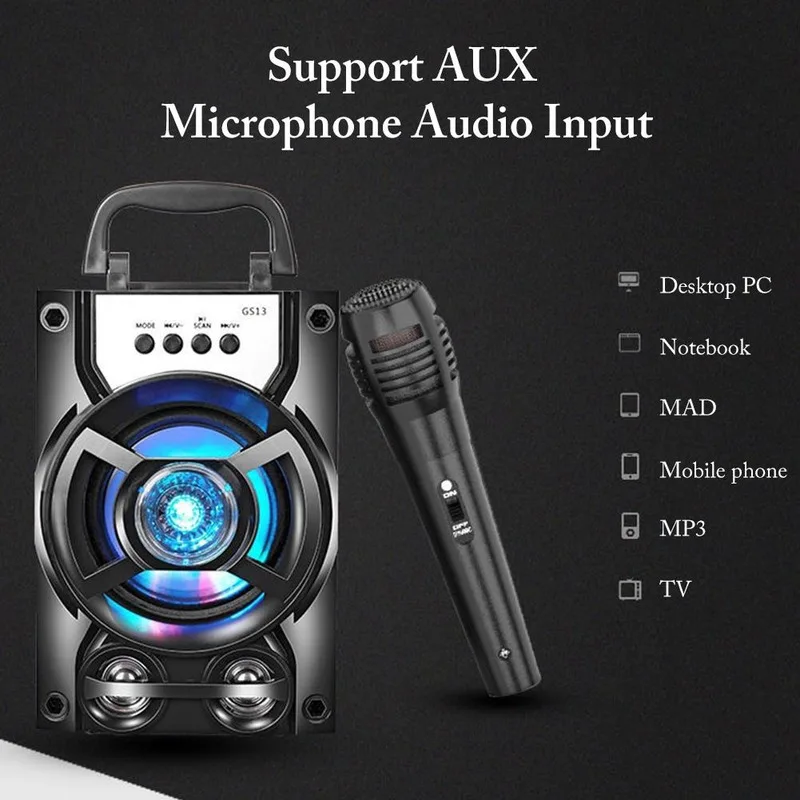 Bezvadu Bluetooth Skaļruni, Portatīvo Stereo, Subwoofer, Augstas kvalitātes Skaņas Sistēmu, Atbalsta USB TF Karte, AUX ar Mikrofonu