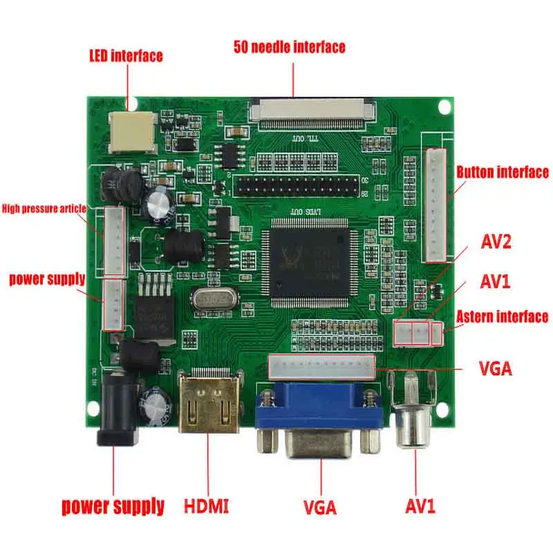 HDMI, VGA 2AV Kontrollera draiveri valdes komplekts 9.7