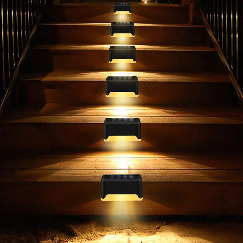 LED Solārās Lampas Ceļš Kāpņu Āra Apgaismojums Ūdensnecaurlaidīgs Sienas Gaismas Dārza Ainavu Solis Klāja Gaismas Balkons Žogu, kas Saules Gaismas