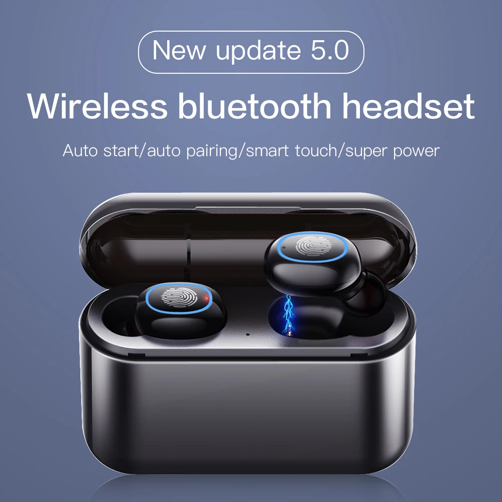 TWS Auss Bluetooth Austiņas HiFi Stereo Austiņas Sporta Mini Earbuds, Telefona Ūdensizturīgs Ar Uzlādes Gadījumā Automātiska palaide