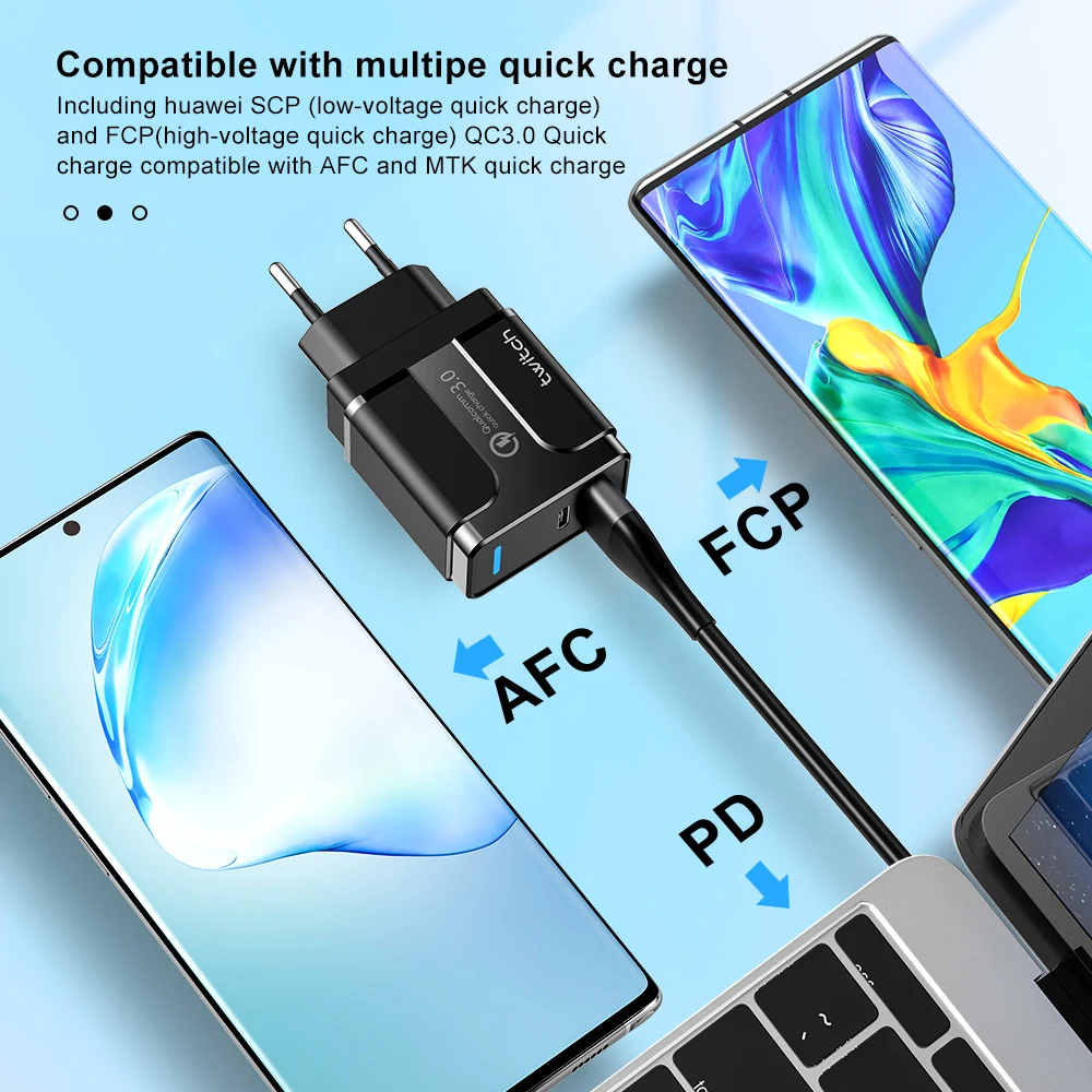 Raut 36W LED USB Lādētāju Ātri Uzlādēt 4.0 PD 3.0 Fast Charger MUMS, ES UK Plug Adapteri Kompresoru iPhone 11 XR Xiaomi Mi 9