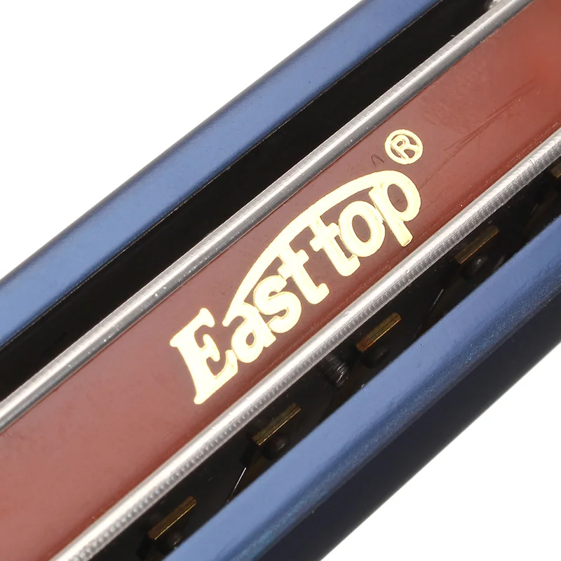Easttop T008K 10 Caurumi Blues mutes Harmonikas, speciālais Zilā Krāsā Diatonic Arfa Mūzikas Instrumentu A B C D E F G Taustiņus Ar Lietā
