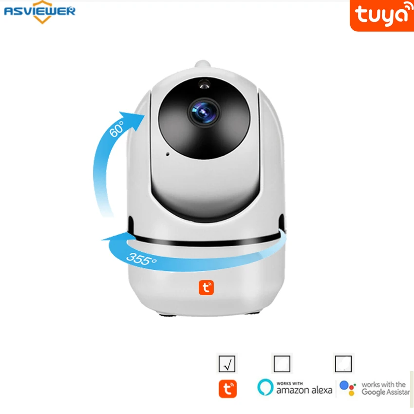 1080P IP Tuya APP Automātiskā Izsekošanas Home Security Iekštelpu Uzraudzības CCTV Bezvadu WiFi Kameru divvirzienu Audio Baby Monitor