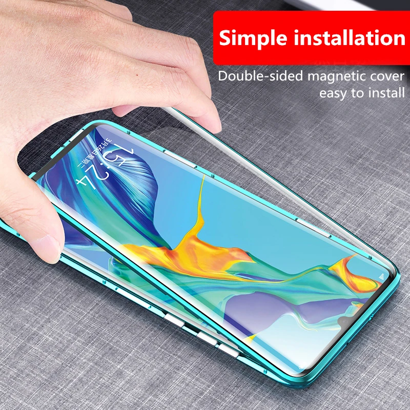 360 Magnētisko Case For Samsung Galaxy Note 20, Ņemiet vērā, 10 Plus S20 Ultra FE A51 A71 A50 A30 S9 S10 S8 A81 Divkāršu Rūdīta Stikla Vāks